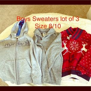Lot of 3 boys sweaters